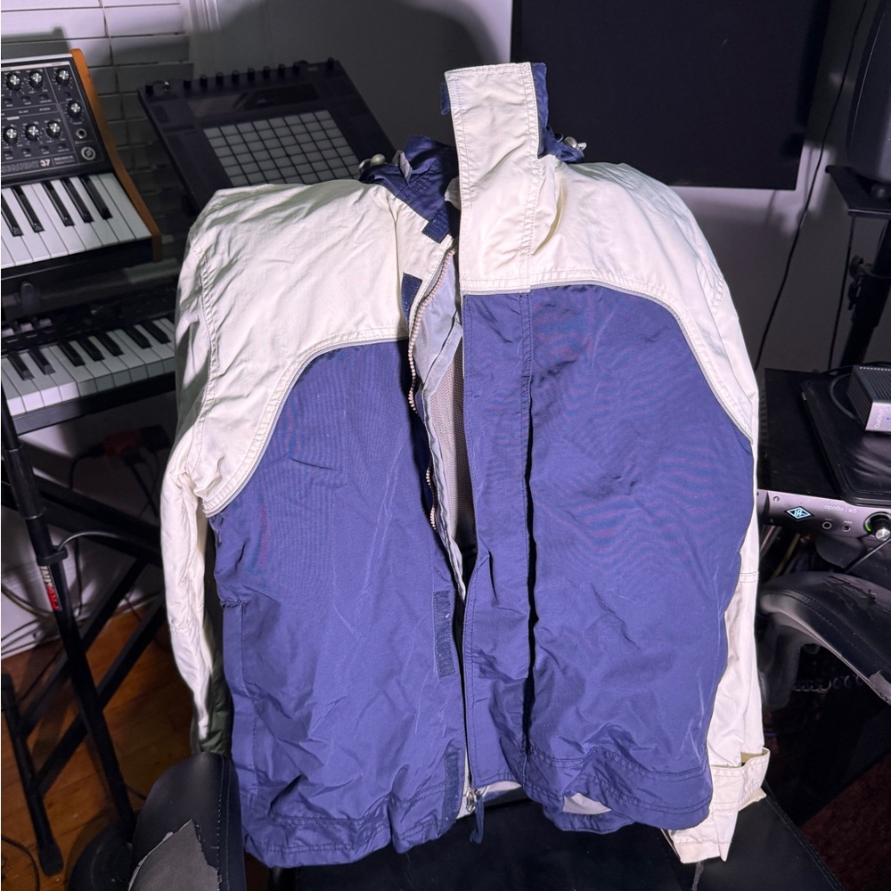 Men's Blue and White Jacket